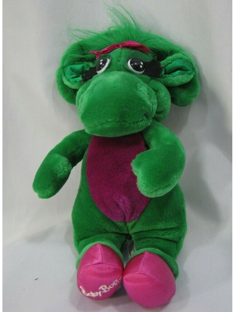 1992 LYONS 10" Plush BABY BOP Green BARNEY Dinosaur  Stuffed GOLDEN BEAR
